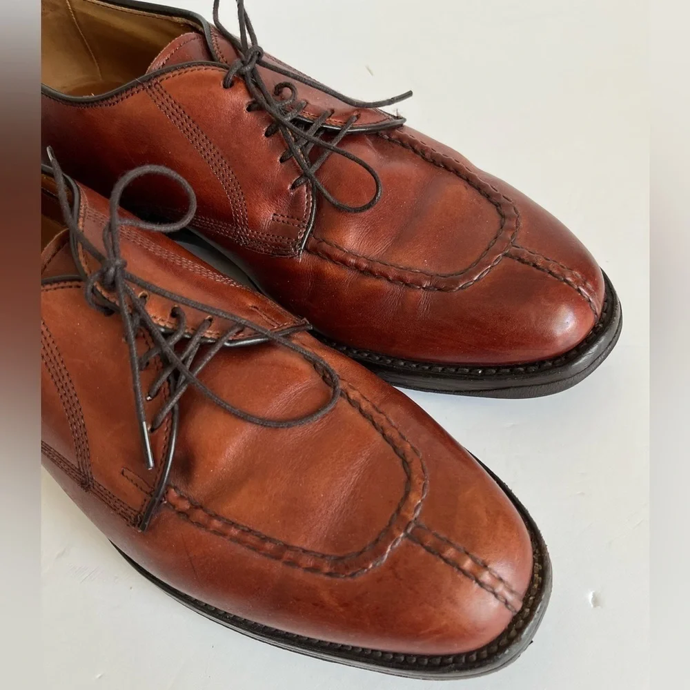 Allen Edmonds Dellwood Brown Leather Oxfords Shoes 8D